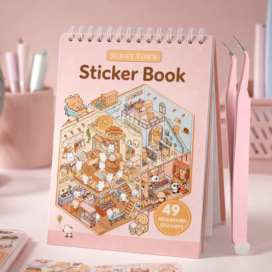 Livre d’Autocollants Créatifs “Sunny Town” (49 pièces)